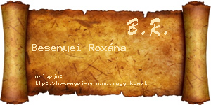 Besenyei Roxána névjegykártya