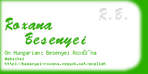 roxana besenyei business card